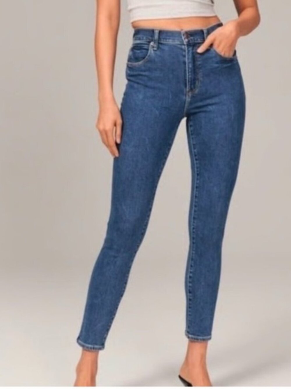 Abercrombie & Fitch The Super Skinny Ankle High Rise Curve Love Size 12